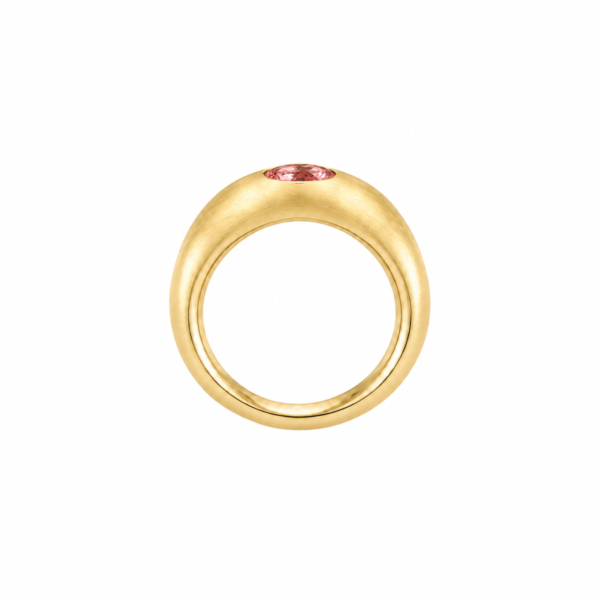 S Croissant Padparadscha Sapphire Ring