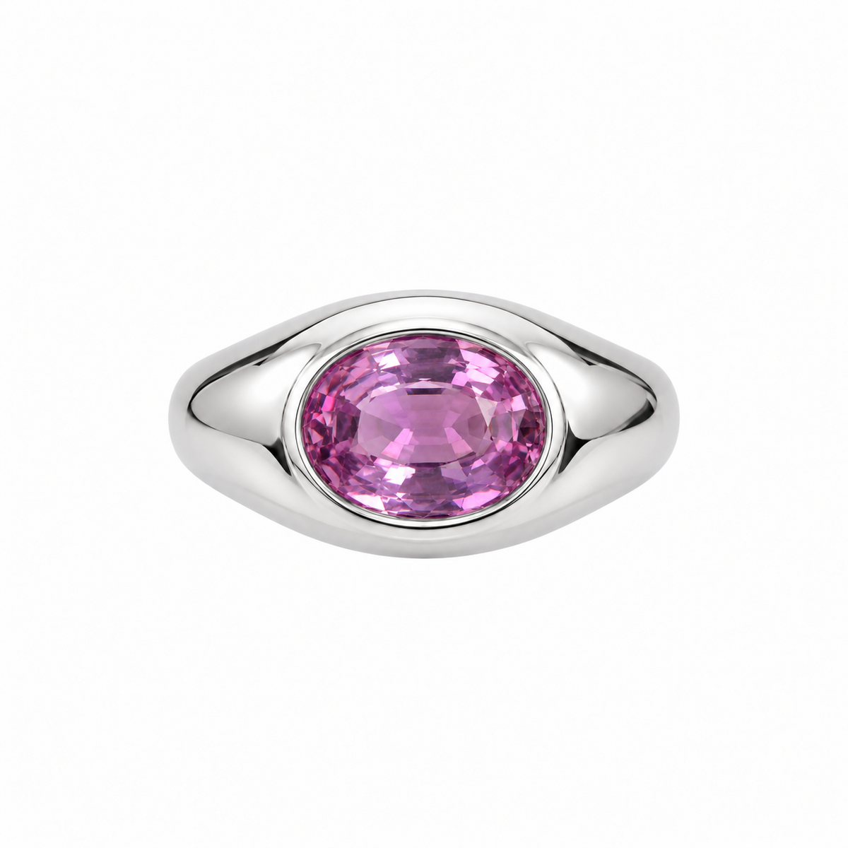 L Croissant Purple Sapphire Ring
